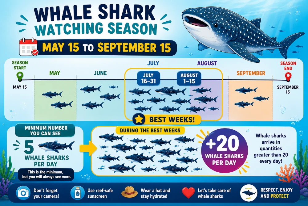 Best Time to Swim With Whale Sharks in Cancun